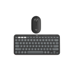 Mouse Sem Fio Logitech Pebble Mouse 2 M350s Grafite + Teclado sem fio Logitech Pebble Keys 2 K380s - Grafite