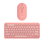 Mouse Sem Fio Logitech Pebble Mouse 2 M350s Rosa + Teclado sem fio Logitech Pebble Keys 2 K380s - Rosa