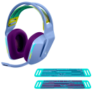 Fone De Ouvido Mic Logitech Gamer G733 LIGHTSPEED S/Fio Lilas + Faixa De Cabeça Logitech P/ Headset G733 Mint