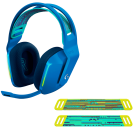 Fone De Ouvido Mic Logitech Gamer G733 Dolby Surround S/Fio Azul + Faixa De Cabeça Logitech P/ Headset G733 Lima