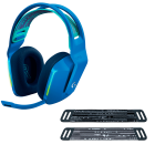 Fone De Ouvido Mic Logitech Gamer G733 Dolby Surround S/Fio Azul + Faixa De Cabeça Logitech P/ Headset G733 Preto