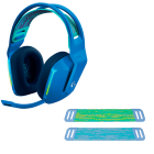 Fone De Ouvido Mic Logitech Gamer G733 LIGHTSPEED S/Fio Azul + Faixa De Cabeça Logitech P/ Headset G733 G335 Lilas